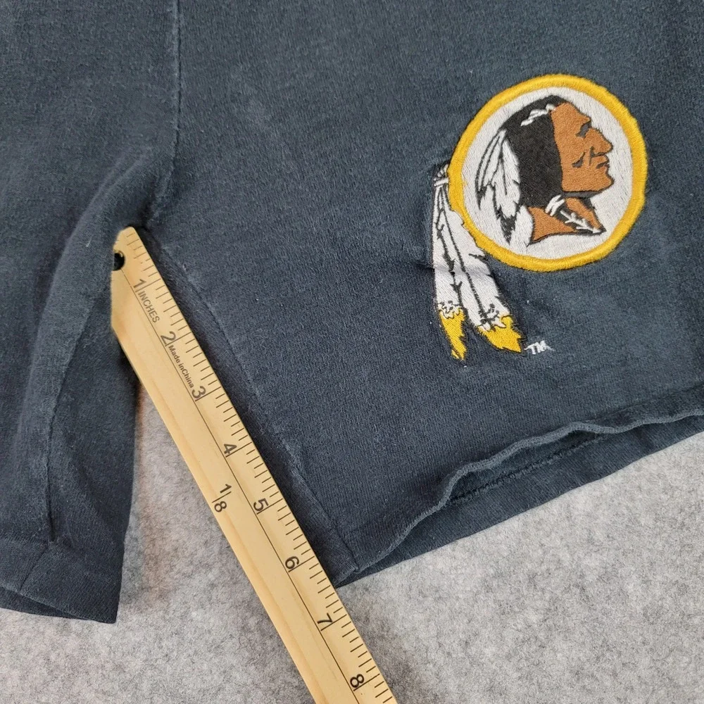 Vintage Jostens Washington Redskins Shorts Mens Medium Black NFL Made in USA - Picture 7 of 10